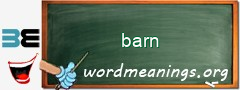 WordMeaning blackboard for barn